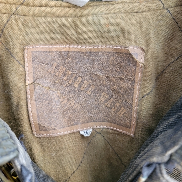Vintage Coda | Antique Wash Distressed Bomber Style Flight Jacket Size Medium - Picture 6 of 7